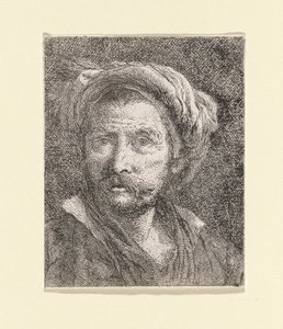 Öreg turbános, a Raccolta di Teste-ből (Fejgyűjtemény) alkotó: Giovanni Domenico Tiepolo