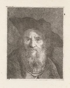 Kalapos öregember, a Raccolta di Teste-ből (Fejgyűjtemény) alkotó: Giovanni Domenico Tiepolo