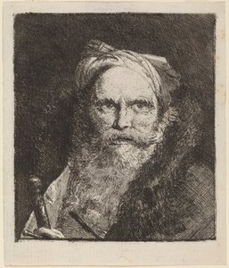 Öreg ember karddal alkotó: Giovanni Domenico Tiepolo