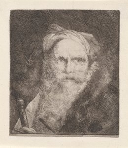 Öreg ember karddal, a Raccolta di Teste-ből (Fejgyűjtemény) alkotó: Giovanni Domenico Tiepolo