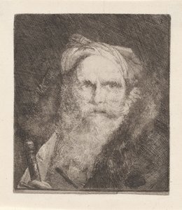 Öregember karddal, a Raccolta di Teste (Fejgyűjtemény) sorozatból alkotó: Giovanni Domenico Tiepolo
