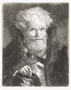 Öreg férfi köpenyben, prémes gallérral és sisakkal Fejgyűjtemény (sorozat címe) Raccolta di Teste (sorozat címe) alkotó: Giovanni Domenico Tiepolo
