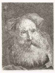 Szakállas öregember Fejgyűjtemény (sorozat címe) Raccolta di Teste (sorozat címe) alkotó: Giovanni Domenico Tiepolo