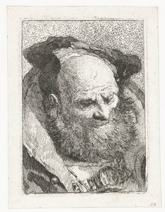 Szakállas öregember Fejgyűjtemény (sorozat címe) Raccolta di Teste (sorozat címe) alkotó: Giovanni Domenico Tiepolo