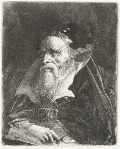 Öreg ember könyvvel és nagyítóval Fejgyűjtemény (sorozat címe) Raccolta di Teste (sorozat címe) alkotó: Giovanni Domenico Tiepolo