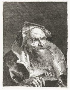 Öreg ember lánccal és könyvvel Fejgyűjtemény (sorozat címe) Raccolta di Teste (sorozat címe) alkotó: Giovanni Domenico Tiepolo