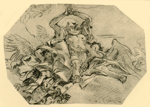 Imádkozó szent angyalokkal körülvéve, 1762, 1928 alkotó: Giovanni Domenico Tiepolo