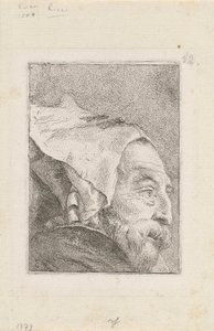 Egy öregember profilja, a Raccolta di Teste-ből (Fejgyűjtemény) alkotó: Giovanni Domenico Tiepolo