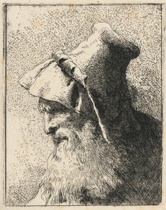 Egy szakállas öregember profilja alkotó: Giovanni Domenico Tiepolo