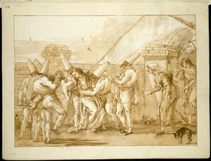 Punchinello úrnője elájul alkotó: Giovanni Domenico Tiepolo