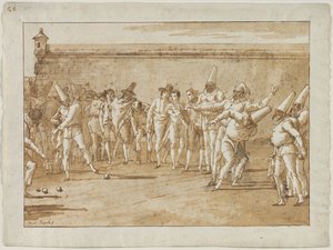 The Game of Bowls, 1790-es évek. alkotó: Giovanni Domenico Tiepolo