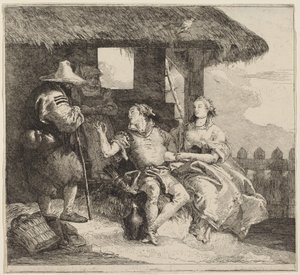 Angelica és Medoro házassága alkotó: Giovanni Domenico Tiepolo