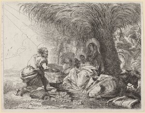 A többiek a repülésben Józseffel imádatban alkotó: Giovanni Domenico Tiepolo