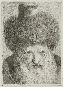 Török szőrmekalapos, a Raccolta di Teste-ből (Fejgyűjtemény) alkotó: Giovanni Domenico Tiepolo