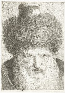 Török férfi prémes sapkával Fejgyűjtemény (sorozat címe) Raccolta di Teste (sorozat címe) alkotó: Giovanni Domenico Tiepolo