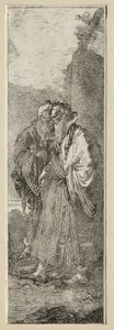 Két öreg egy tájban. alkotó: Giovanni Domenico Tiepolo