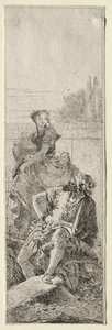 Két paraszt. alkotó: Giovanni Domenico Tiepolo