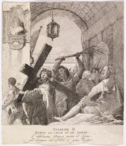 Via crucis - II. állomás. Jézus felveszi a keresztjét alkotó: Giovanni Domenico Tiepolo