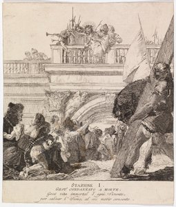 Via crucis - I. állomás: Jézust halálra ítélik alkotó: Giovanni Domenico Tiepolo