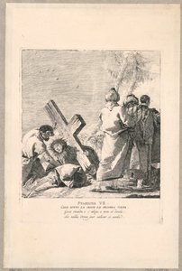 Via crucis – VII. állomás, másodszor esik a kereszt alá alkotó: Giovanni Domenico Tiepolo