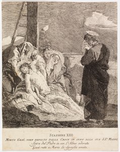 Via crucis - XIII. Jézust leveszik a keresztről alkotó: Giovanni Domenico Tiepolo