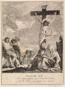Via crucis - XII. állomás. Jézus meghal a kereszten alkotó: Giovanni Domenico Tiepolo