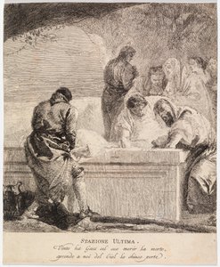 Via crucis - XIV. Jézust a sírba fektetik alkotó: Giovanni Domenico Tiepolo