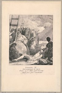 Via crucis – XI. állomás, Jézus keresztre szegezve alkotó: Giovanni Domenico Tiepolo