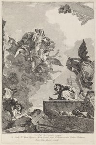 A Madonna del Carmelo megjelenik Saint Simon Stock-nak alkotó: Giovanni Domenico Tiepolo after Giovanni Battista Tiepolo