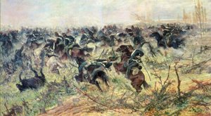 Lovassági roham alkotó: Giovanni Fattori