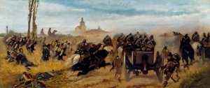 A Felfedező Madonna elleni támadás epizódja, 1864 körül (olaj, vászon) alkotó: Giovanni Fattori