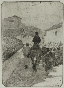 Katonai sétány alkotó: Giovanni Fattori