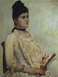 Giulia Marinelli mostohalányának portréja alkotó: Giovanni Fattori
