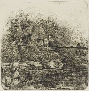 Fák a réten alkotó: Giovanni Fattori