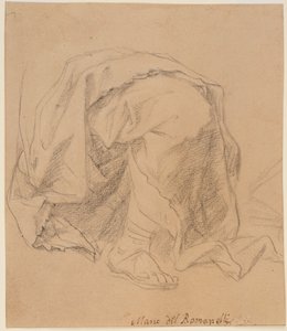 Drapery tanulmánya alkotó: Giovanni Francesco (1610 62) Romanelli