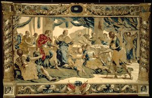Ámor Aeneas fiának álcázza magát, és ajándékokat ad át Didónak. alkotó: Giovanni Francesco (1610 62) Romanelli