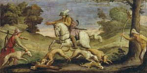 Nyúlvadászat, 1615 alkotó: Giovanni Francesco Barbieri