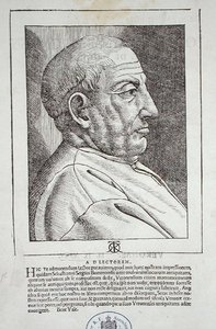 A szerző portréja, Torello Sarayna "De Origine et Amplitudine Civitatis Veronae..." című művéből, kiadó Verona