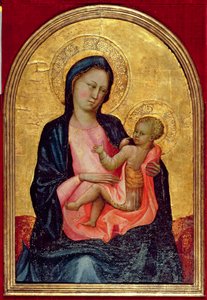 Alázat Madonna, 1410 körül (tempera és aranylevél a panelen)