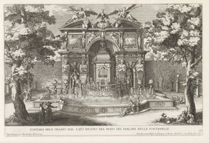 Fontein találkozott hidraulikus orgellel de tuinen van de Villa d