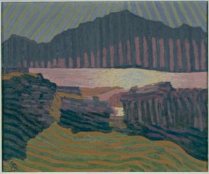 Capolago látképe, c. 1907. alkotó: Giovanni Giacometti