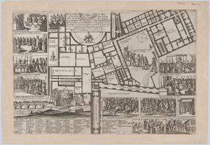 VII. Alessandro pápa halálát követő pápai konklávé..., 1667. alkotó: Giovanni Giacomo De Rossi