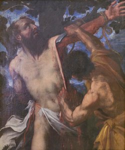 Szent Bertalan mártíromsága, Gian Giacomo Pandolfi (festmény) alkotó: Giovanni Giacomo Pandolfi