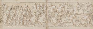Marcus Aurelius gyalogosokkal és lovassággal indul egy rakparton (CVIII); a szarmatákat az előretörő rómaiak taszítják (CIX)