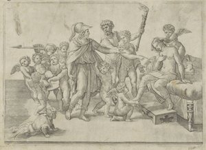 Sándor és Roxana esküvője alkotó: Giovanni Jacopo Caraglio (attributed to)