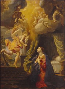 Az Angyali üdvözlet, c. 1615. alkotó: Giovanni Lanfranco