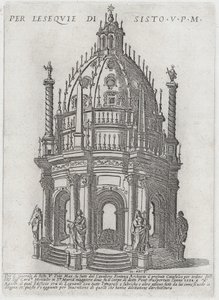 Katafalk V. Sixtus pápának, 1591.