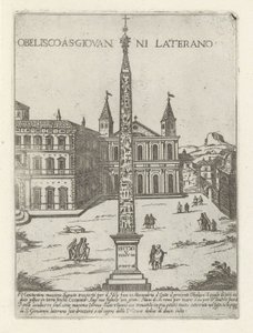 Lateráni obeliszk Lateráni Szent János mögött Rómában Obelisco és S. Giovanni Laterano (cím a tárgyon) Modern és ókori műemlékek és épületek Rómában (sorozat címe) Ornamenti di fabriche antichi et modern dell