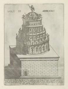 Hadrianus mauzóleuma Mole di Adriano (cím a tárgyon) Modern és ókori műemlékek és épületek Rómában (sorozat címe) Ornamenti di fabriche antichi et modern dell