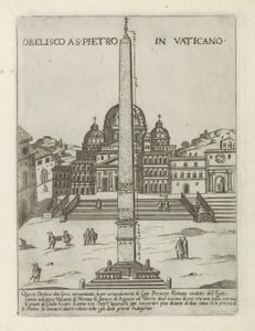 Vatikáni obeliszk Obelisco a S. Pietro in Vaticano (cím a tárgyon) Modern és ókori műemlékek és épületek Rómában (sorozat címe) Ornamenti di fabriche antichi et modern dell
